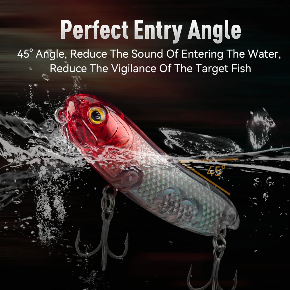 Señuelo de pesca con lápiz flotante Kingdom 4,5g 7,5g 11,5g 19g Topwater Zig Zag acción holograma 3D cebos duros artificiales señuelo de superficie - imagen 4