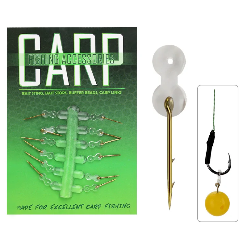 12 Uds. De cebo de Metal con punta, anzuelo de pesca de carpa, cebo, Boilies, Pin, Spike, gusano, maíz, Ronnie, aparejo para el cabello, alimentador de carpa, accesorios - imagen 5