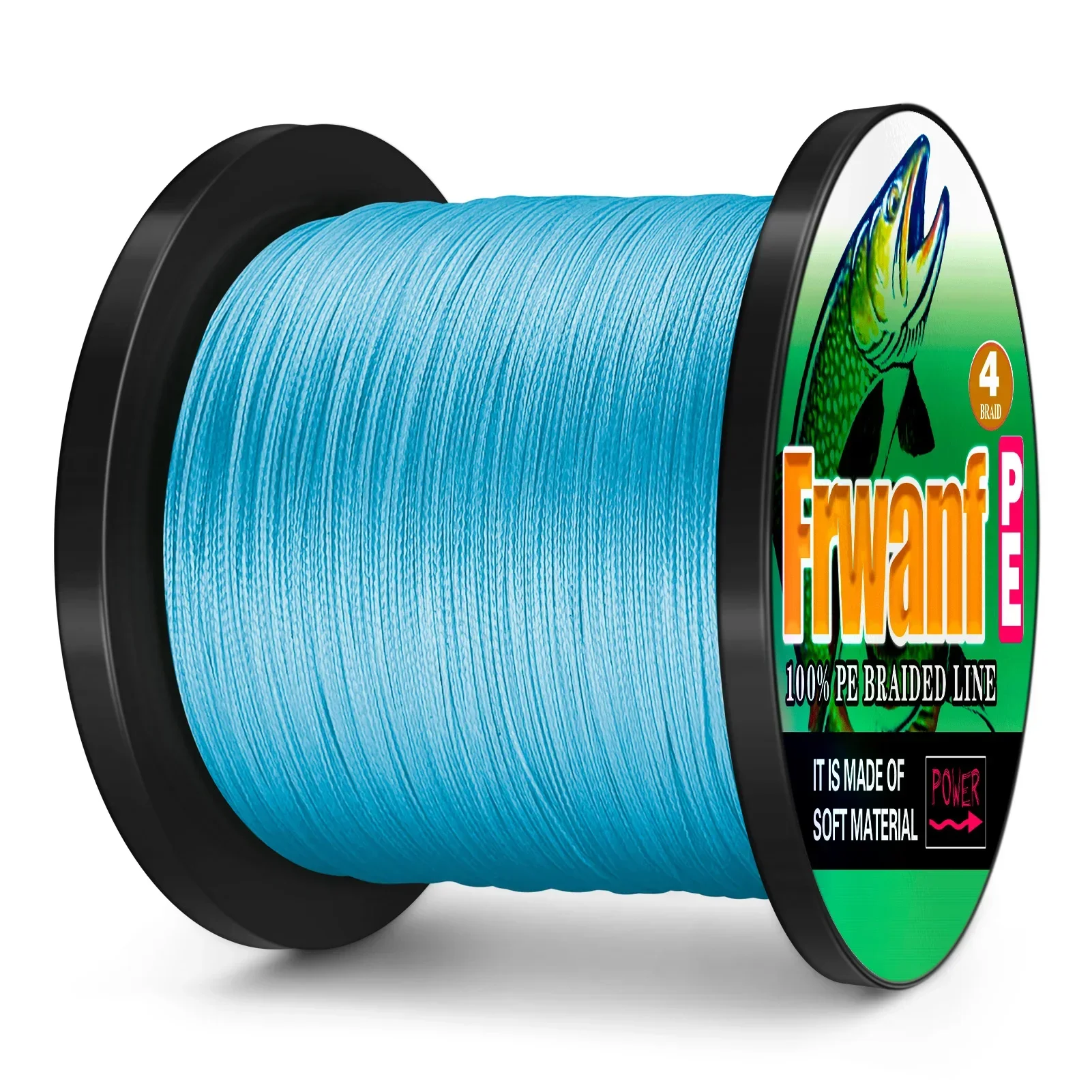 Línea de pesca Frwanf de 4 hebras, pesca de PE trenzada de 2000M, línea de pesca súper fuerte de 2-100LB, herramienta de sedal duradera multifilamento - imagen 4