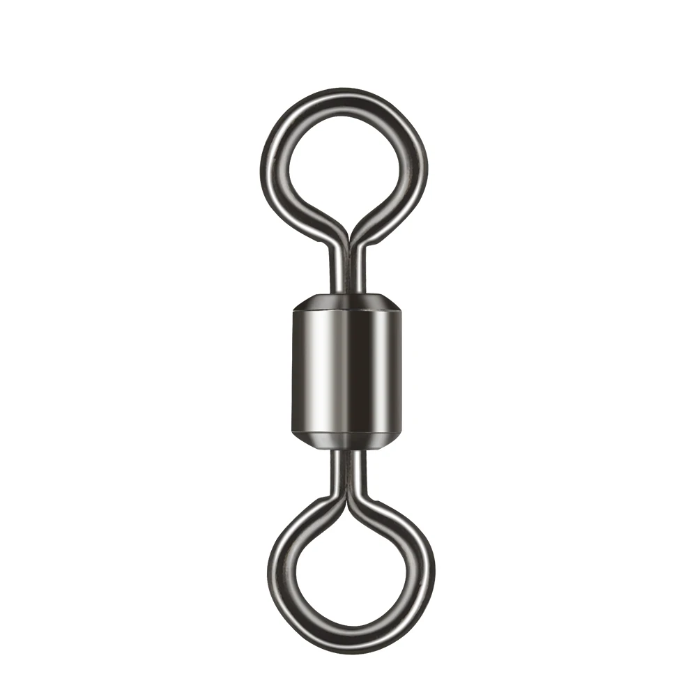 DNDYUJU 30 Uds anillo sólido giratorio LB señuelos anzuelos de pesca rodamiento de barril conector de pesca 15 tamaños