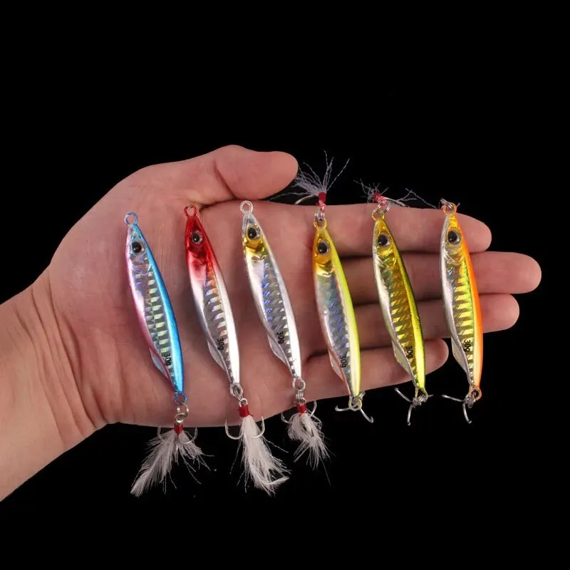 BURLE Fish Jig señuelo de lubina de alta calidad, cuchillo de mar profundo, señuelo de plantilla lenta de Metal, Señuelos de Pesca de hundimiento rápido en agua salada - imagen 3