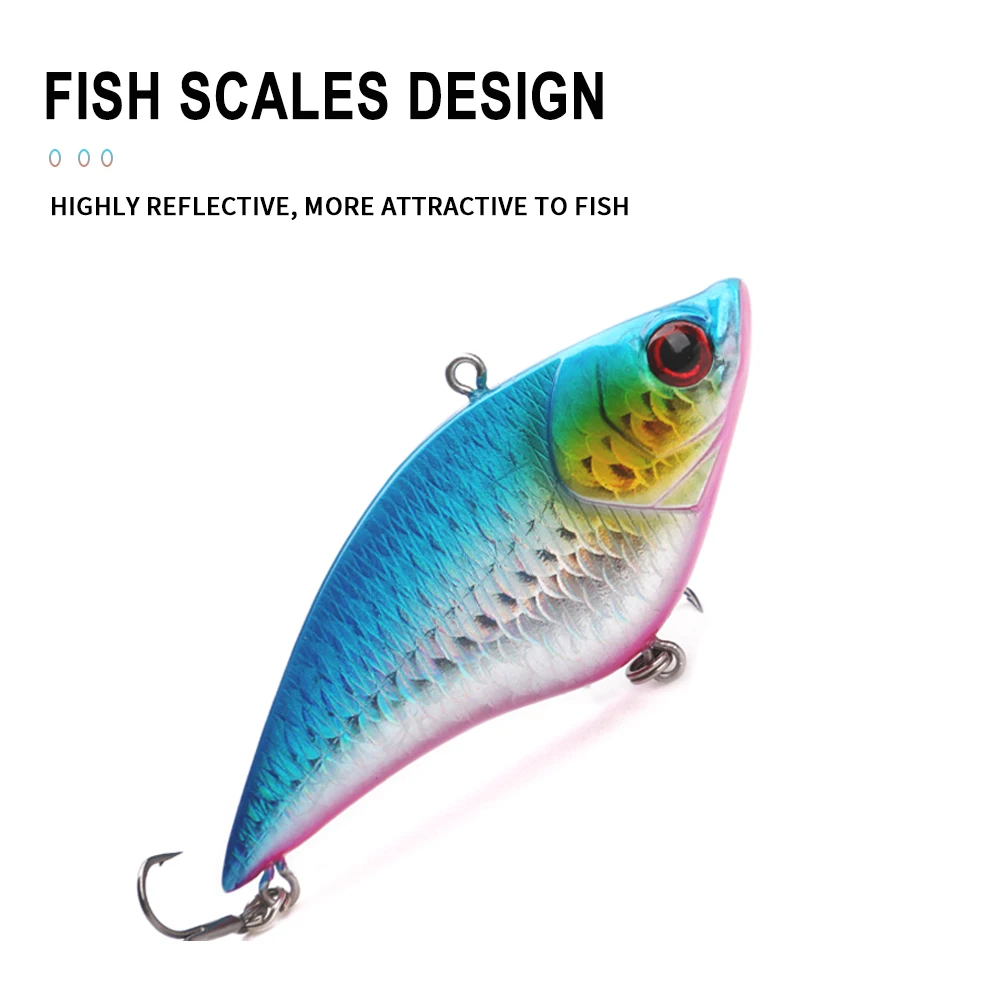 Señuelos de Pesca vibratorios VIB, cebo duro Artificial para lubina, Lucio, perca, Jerkbait, 13g, 75mm - imagen 4