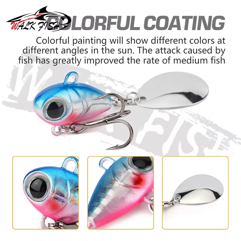 Cuchara Giratoria Vibrante – Señuelo duro para pesca a spinning - imagen 2