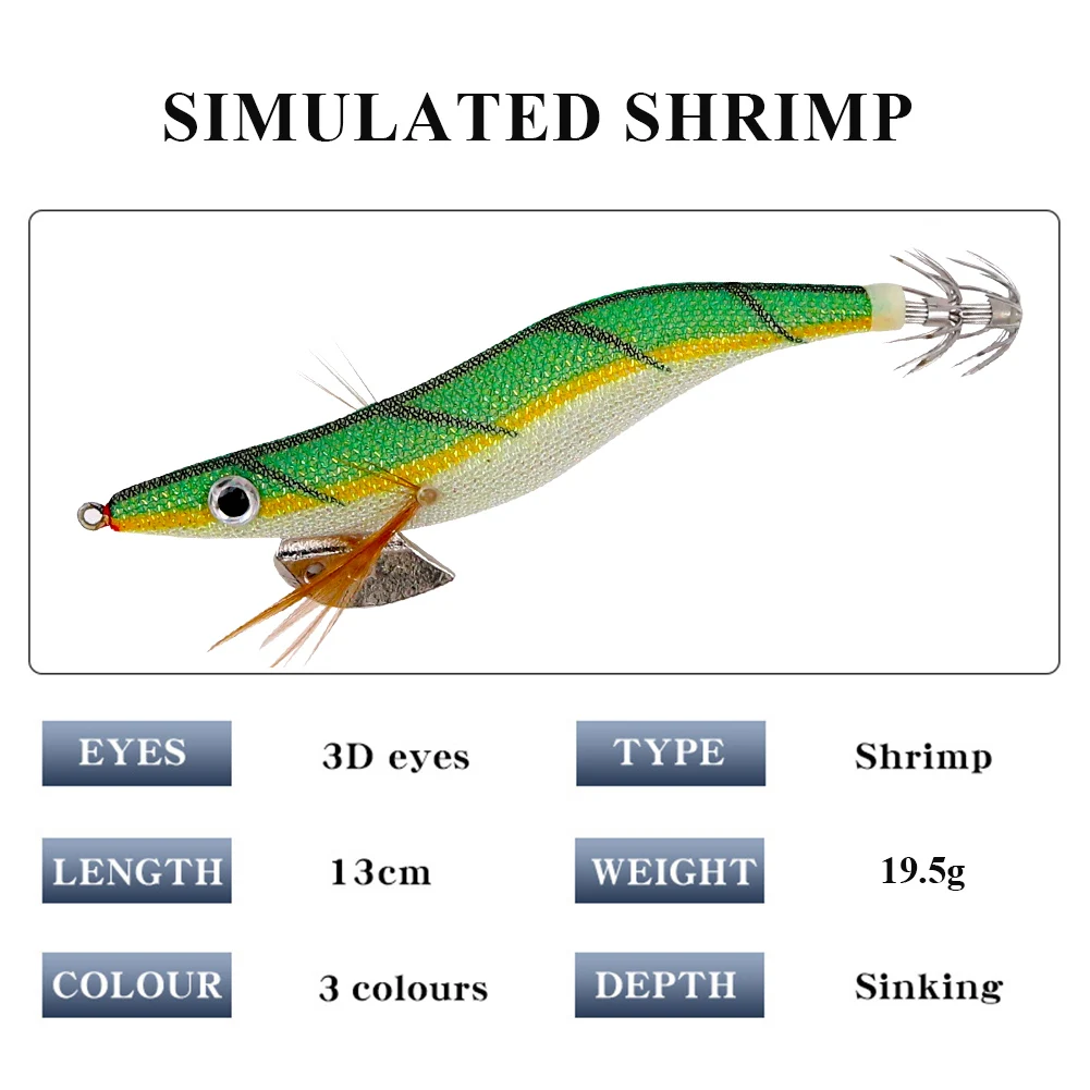 Topline-anzuelo de calamar de 3 piezas, anzuelo de pesca de pulpo brillante, cebo duro Artificial - imagen 2