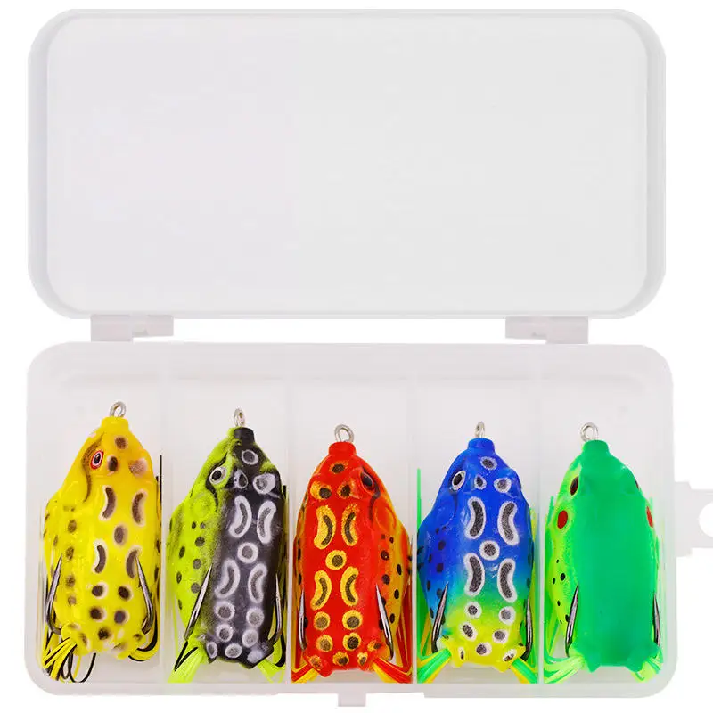 Señuelos rana PVC para capturar depredadores incluye caja aparejos - imagen 2