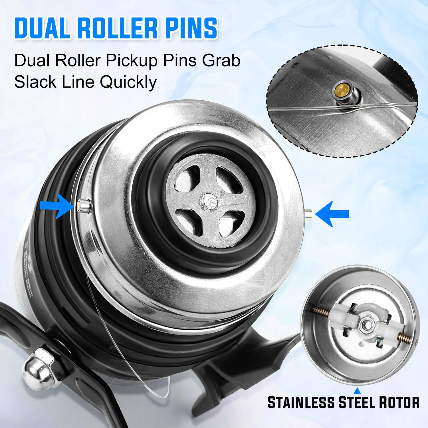 Carrete de pesca de fundición Sougayilang, relación de engranaje 3,9:1, carrete de pesca cerrado resistente a la corrosión, accesorios de equipo de pesca - imagen 4