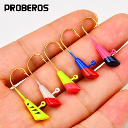 Proberos-anzuelos de pesca con cabeza de anzuelo Premium, coloridos, con púas, para gusanos blandos y cebos duros, aparejos esenciales, 5 uds.