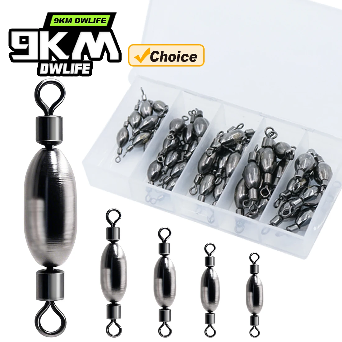 Plomo de pesca de 9KM, pesas tipo bala, banco de tiro, pesas de plomo para pesca con cambio rápido, giratorio, agua salada, agua dulce para lubina