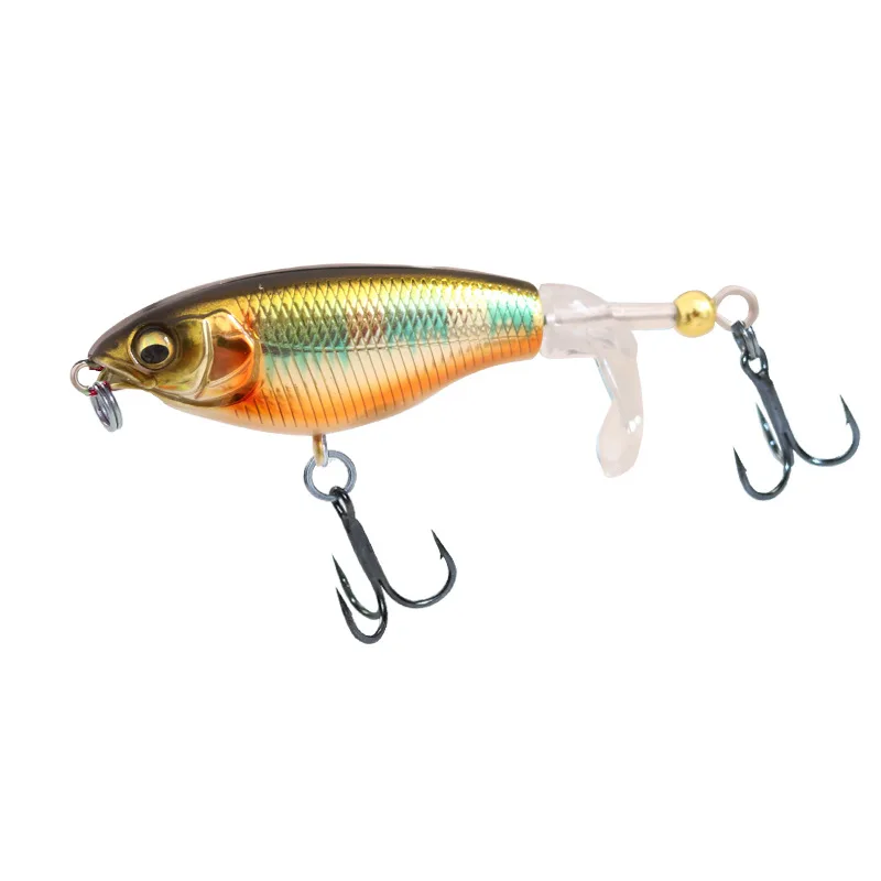 Señuelo de pesca Topwater Whopper Plopper, 6g/10g, bagre curricán, cebo duro Artificial con cola giratoria, aparejos de pesca, 1 ud. - imagen 4