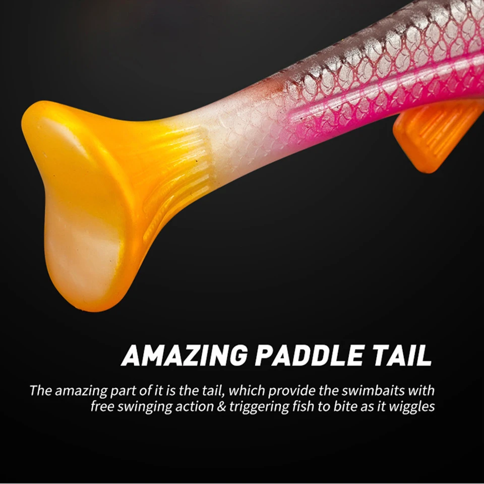 Walk Fish Swimbait vinilo 19cm – Paleta sábalo cola en T para lucio - imagen 5