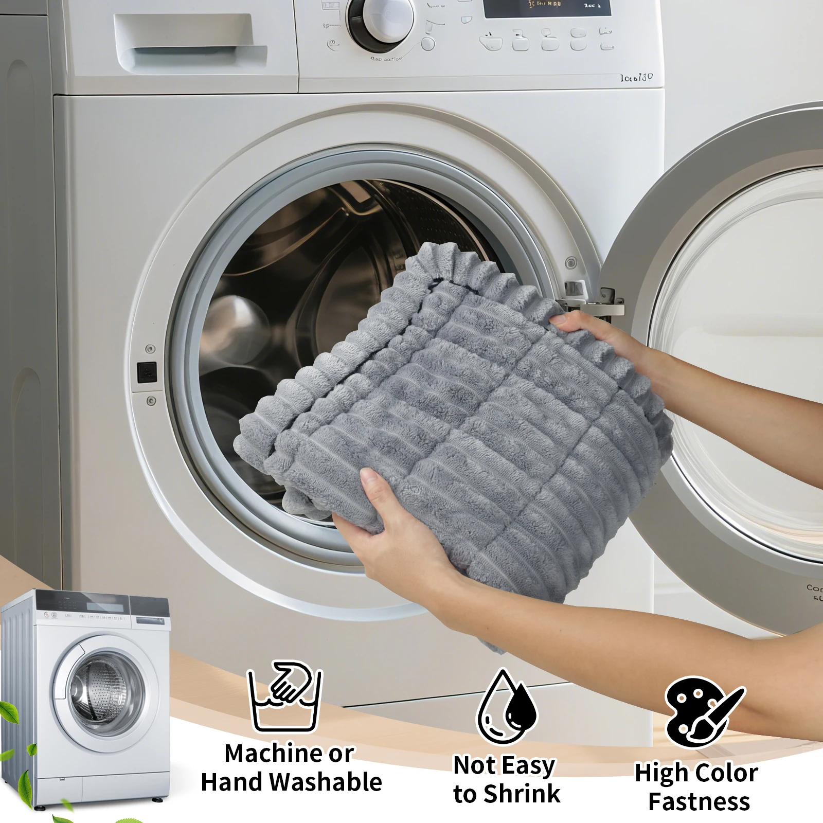 Fundas de sofá de pana, fundas antideslizantes para sofá, fundas suaves y gruesas para cojines de sofá, protectores de sofá para mascotas, niños, perros, sala de estar - imagen 3