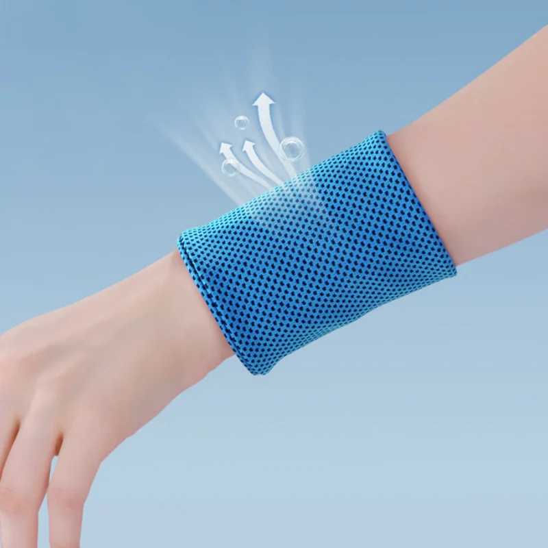 Protector de muñeca para deportes al aire libre, protector de muñeca absorbente de sudor para correr, Color sólido, refrescante, baloncesto, transpirable, protector de muñeca de secado rápido - imagen 4