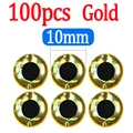 100pcs Gold 10mm