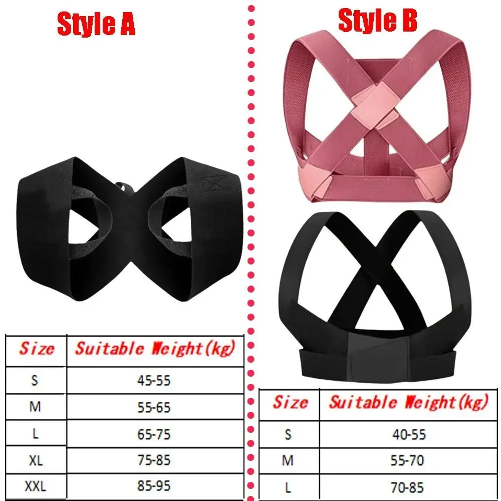 Descubra el ajuste perfecto para su respaldo con el estilo A y el estilo B Catering a tamaños S a XXL y pesas adecuadas de 45-55 kg a 85-95 kg