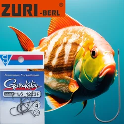 3 paquetes de anzuelos de pesca de bronce y acero con alto contenido de carbono 2 # -20 #   Accesorios de pesca de carpa redondos planos Jig Head con púas Pesca