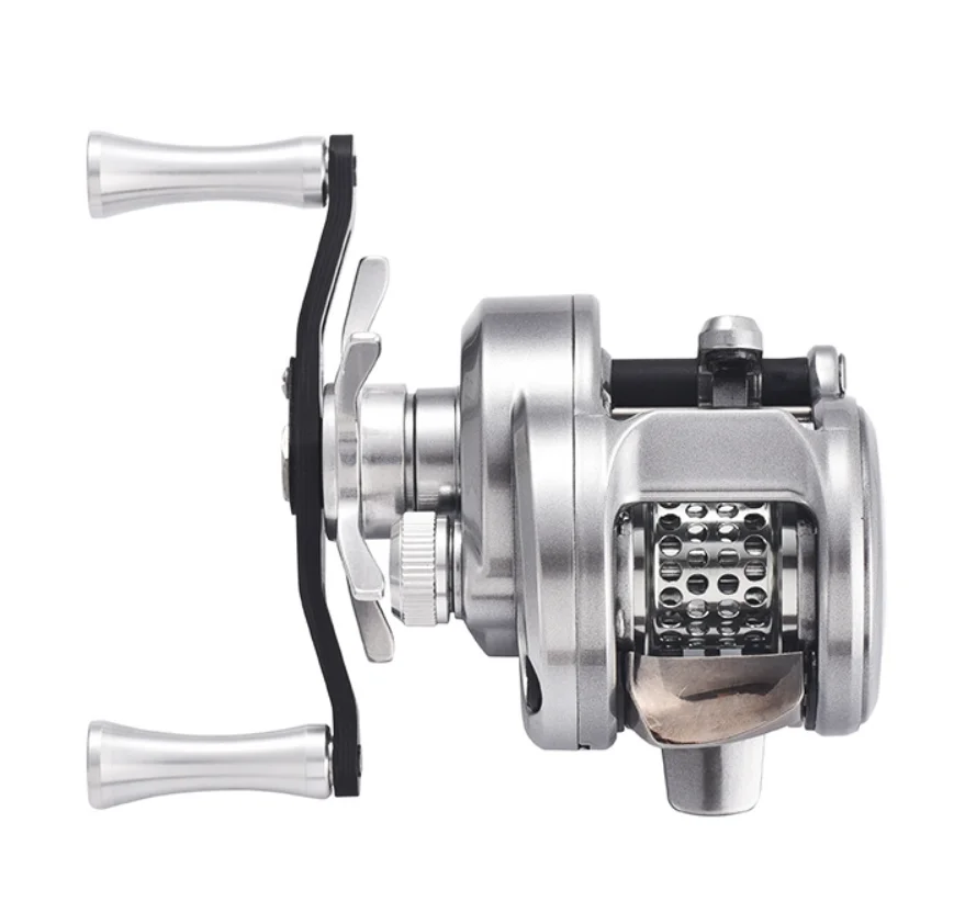 Carrete de pesca de lagarto BOKI mirco drum baitcaster con pesa 118g 7,6:1 relación de velocidad cuerpo de carbono carrete poco profundo carrete de baitcasting - imagen 5