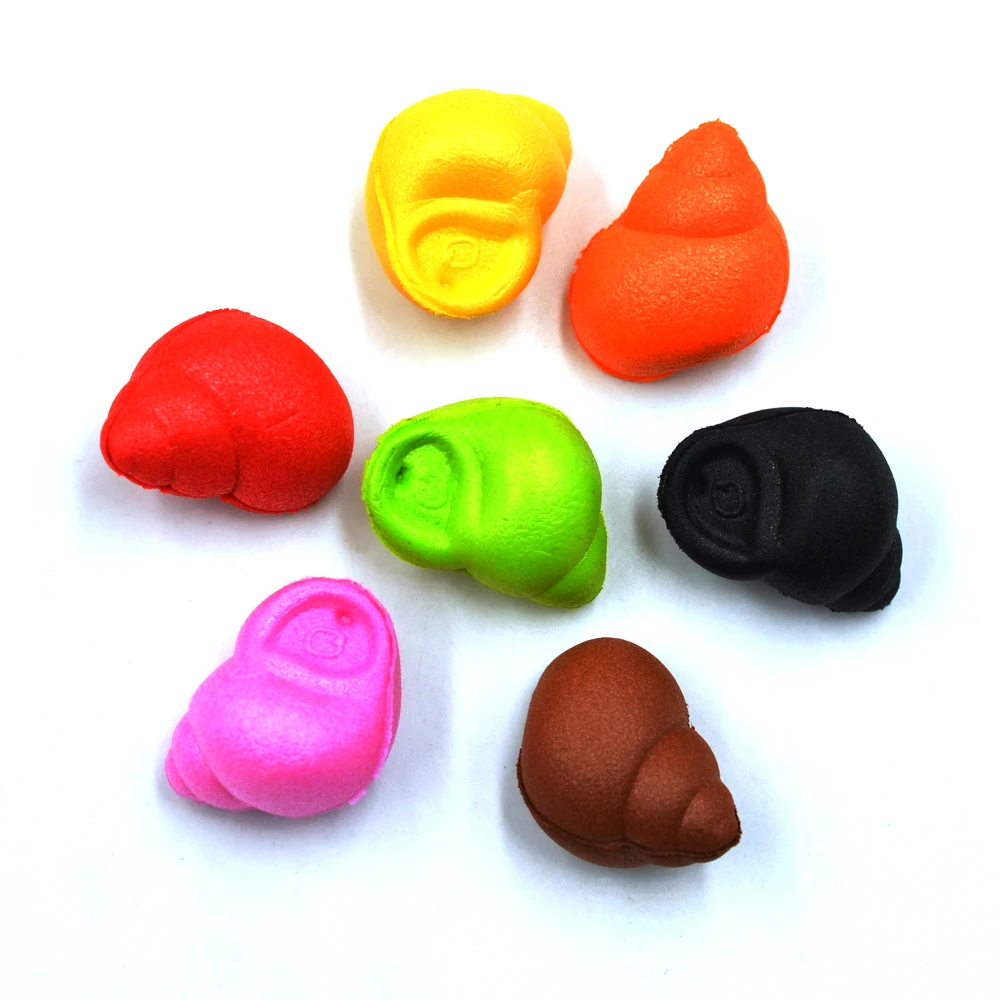 MNFT 12 Uds pesca de carpa EVA POP Up cebo realista río Caracol carpa flotador Boilies cebos Señuelos de Pesca para aparejo de pelo - imagen 3