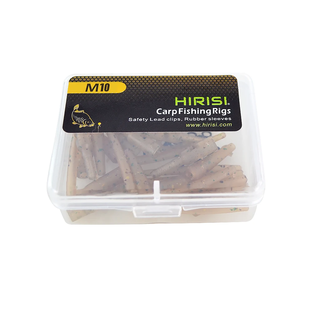 Hirisi 40 Uds. Clips de plomo de seguridad para pesca de carpa cola cono de goma manga antienredos cambio rápido giratorios accesorios de pesca Rig M10 - imagen 5