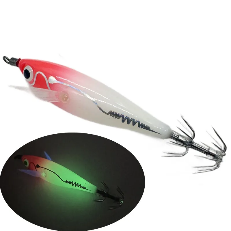 Señuelo luminoso calamar artificial 80mm para pesca marítima - imagen 3