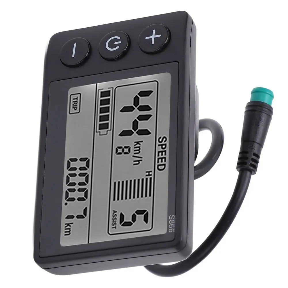 Pantalla LCD para bicicleta eléctrica, 24V, 36V, 48V, resistente al agua, odómetro de ciclismo de 5 pines, pantalla retroiluminada grande multifunción