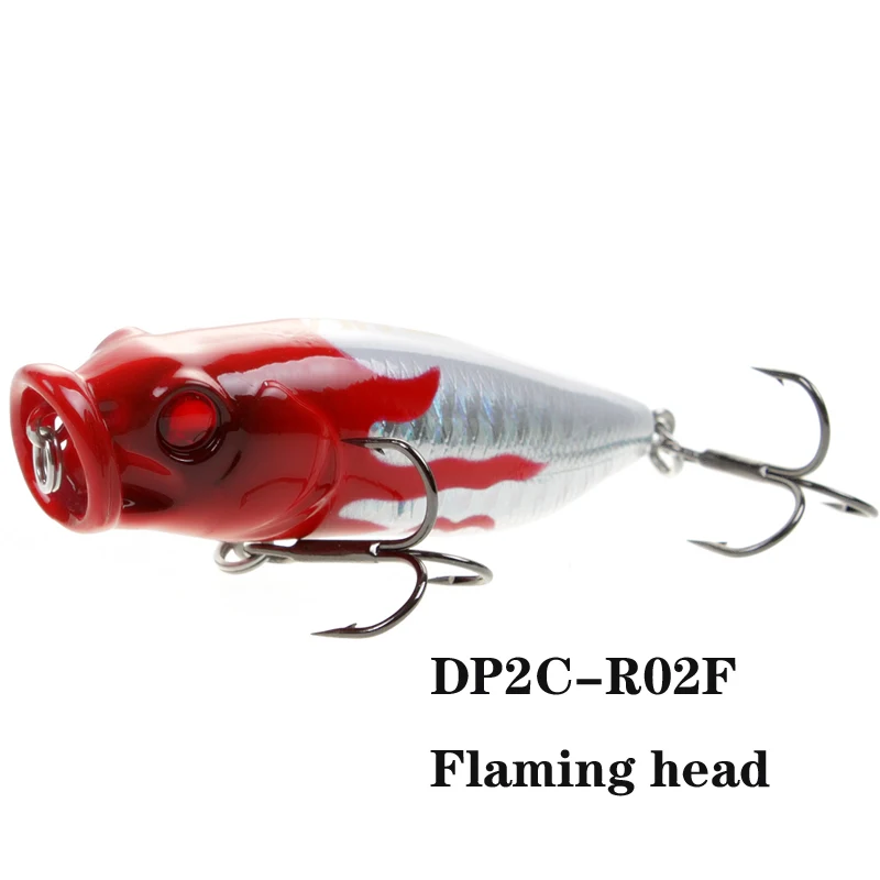 LUTAC Popper-anzuelo de pesca de alta calidad, señuelo duro de ojo de pez 3D, 65mm, 10g, 6 colores - imagen 5