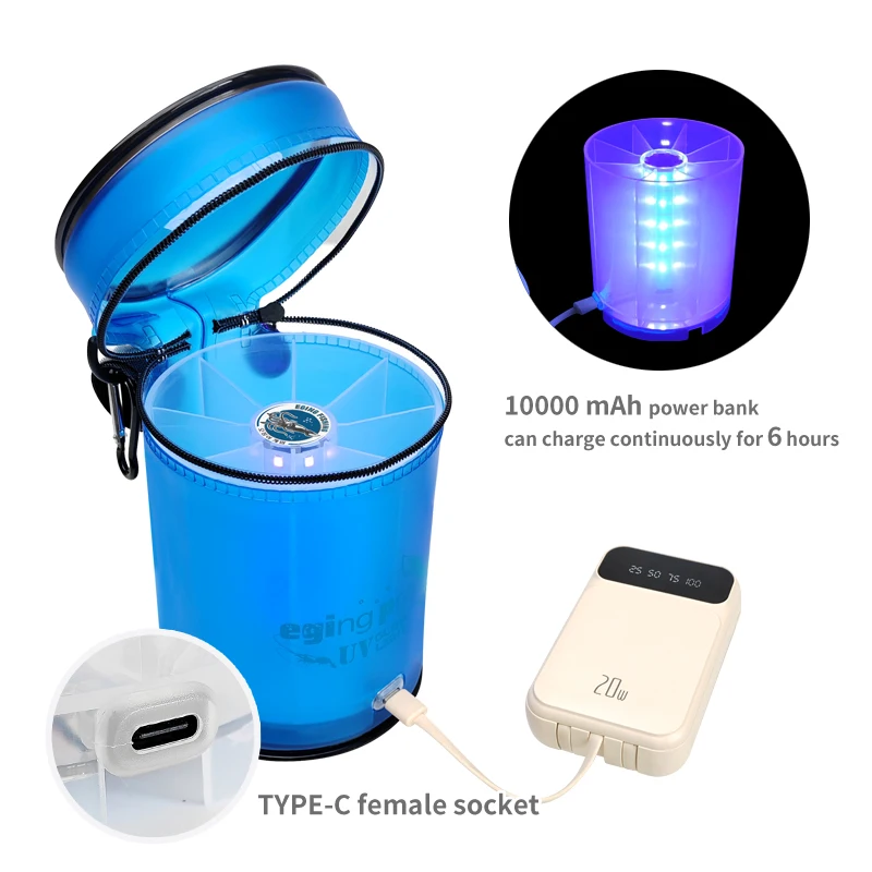 Nuevas bolsas de pesca, señuelo, luz brillante UV, herramienta de luz de relleno, plantilla de calamar, caja de aparejos Egi, cebo duro, plantilla de Metal, estuche de almacenamiento, equipo de mar - imagen 4