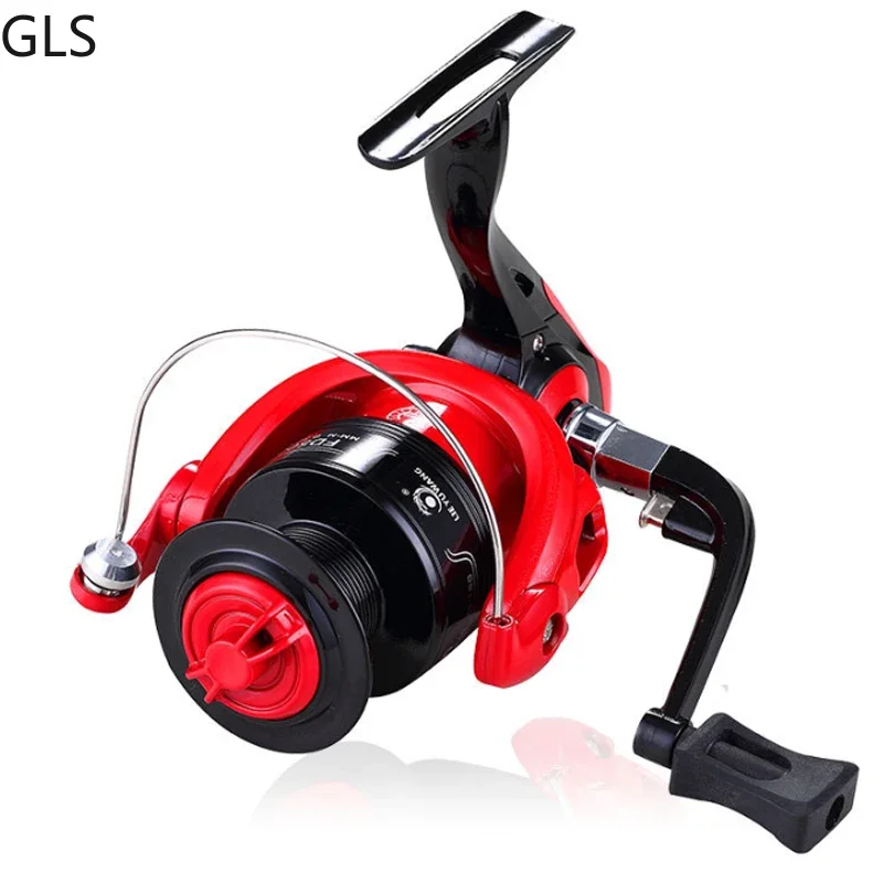 Carrete de pesca giratorio de nailon, rueda negra rojiza, FD 2024, 1000, 2000, 3000, 4000, 5000, 6000 - imagen 2
