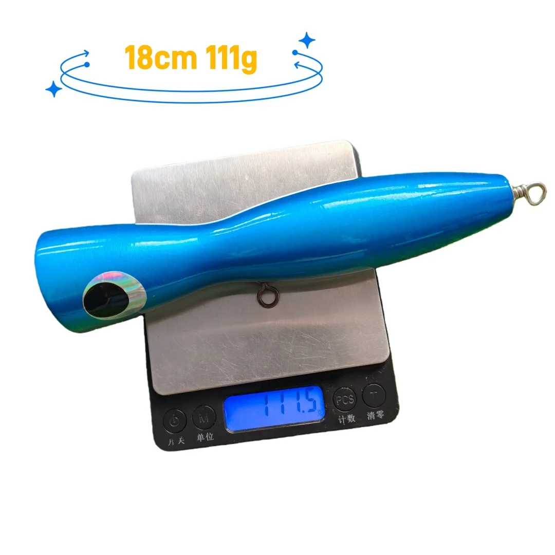 Señuelo Popper Swolfy de Madera para Pesca en Superficie de Agua Salada - imagen 3