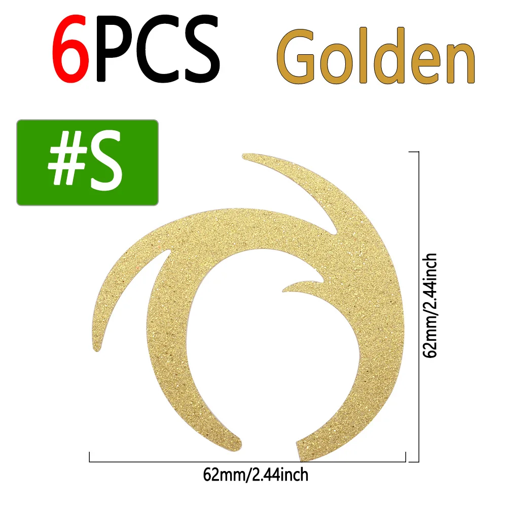 6pcs Golden S
