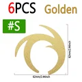 6pcs Golden S