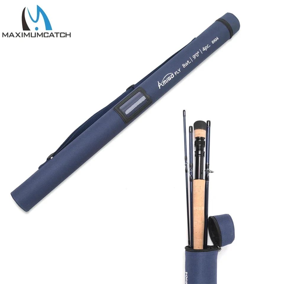 Maximumcatch Amigo 8,6 pies/9 pies 4-8wt caña de pescar con mosca de acción rápida 30T SK caña con mosca de fibra de carbono con tubo adicional - imagen 5