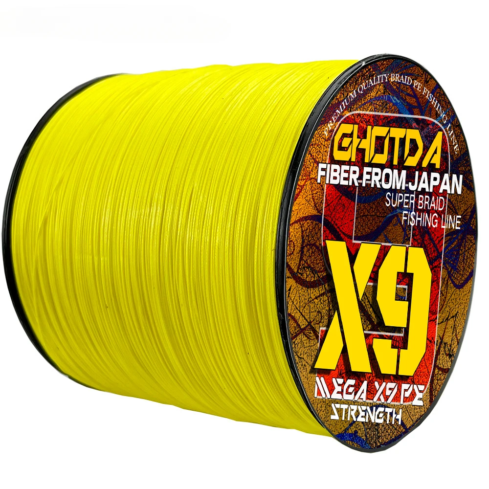 Línea de pesca trenzada antimordida de 8/9 hebras, 500M, superpotencia, 18-100LB, cuerda Multicolor multifilamento japonés para agua salada/agua dulce - imagen 3