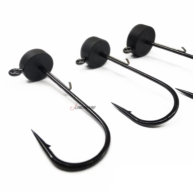 Anzuelo de resina de acero de tungsteno, aparejo de gusano de camarón flotante, grupo de pesca, anzuelo de plomo especial, carretera, cebo Sub-suave, contrapeso - imagen 5