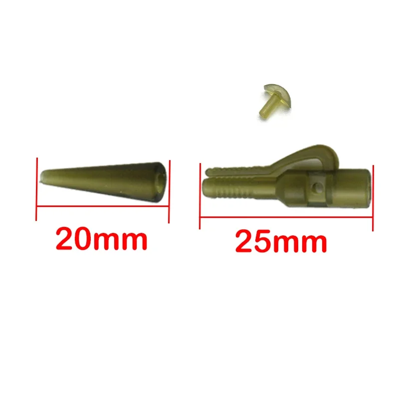 Juego de clips de plomo para pesca de carpa, Kit de Clips de seguridad de alta resistencia, Clips de cambio rápido giratorios con pasadores, accesorios de pesca de carpa, 20X - imagen 3