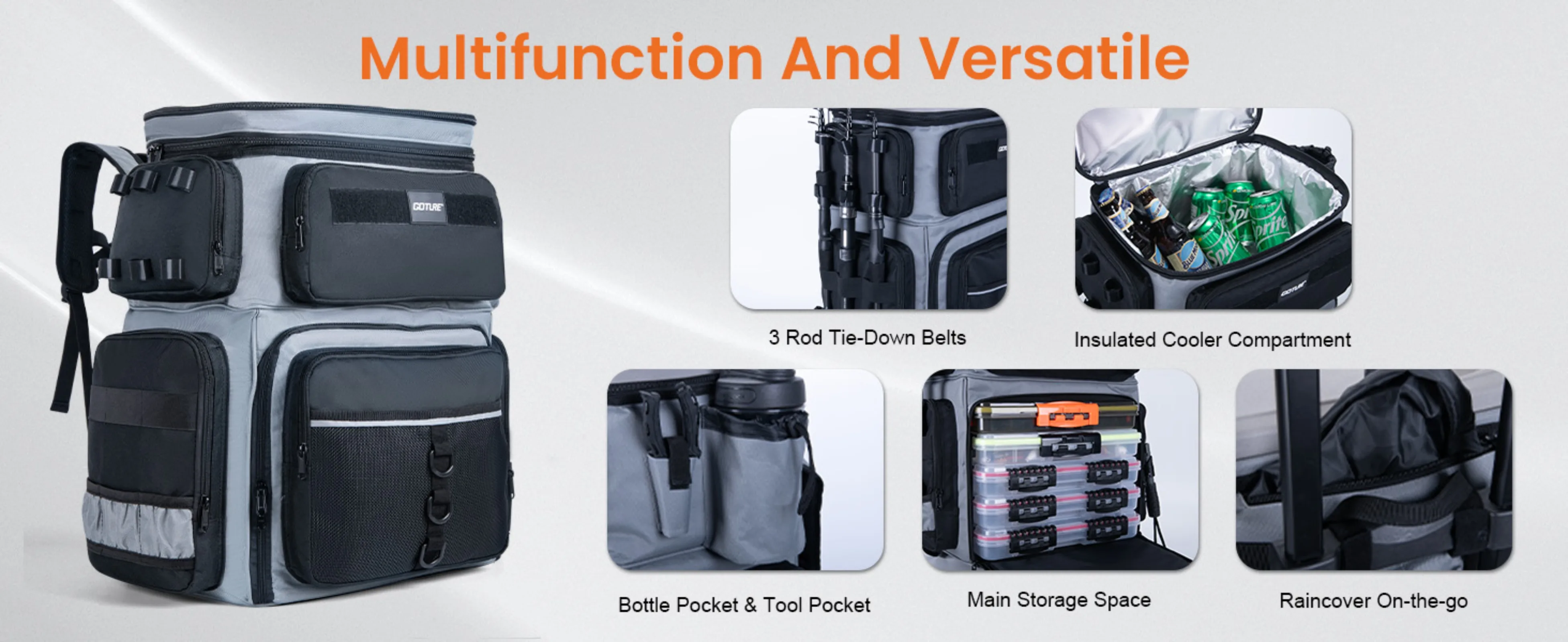 Goture Bolsa Pesca Rodante Impermeable – Nevera - imagen 4