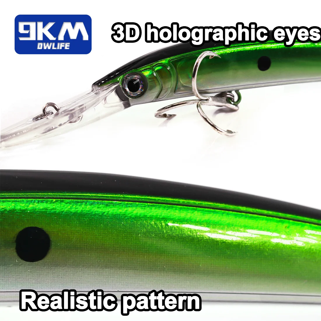 17cm Minnow Lure Saltwater Deep Diving 27g Jerkbait Hard Bait Fishing Sinking Lures for Freshwater Trout Catfish Musky Bluefish - imagen 2