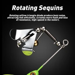 Walk Fish Buzzbait – Señuelo artificial giratorio para lucio