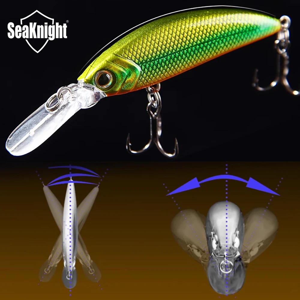 Seaknight-señuelos para pececillos, cebos de pesca de 7cm y 7g, cebo duro Wobblers, profundidad de 0M-2023 M, aparejos de pesca flotantes, señuelos de lubina, novedad de 3,5 - imagen 3