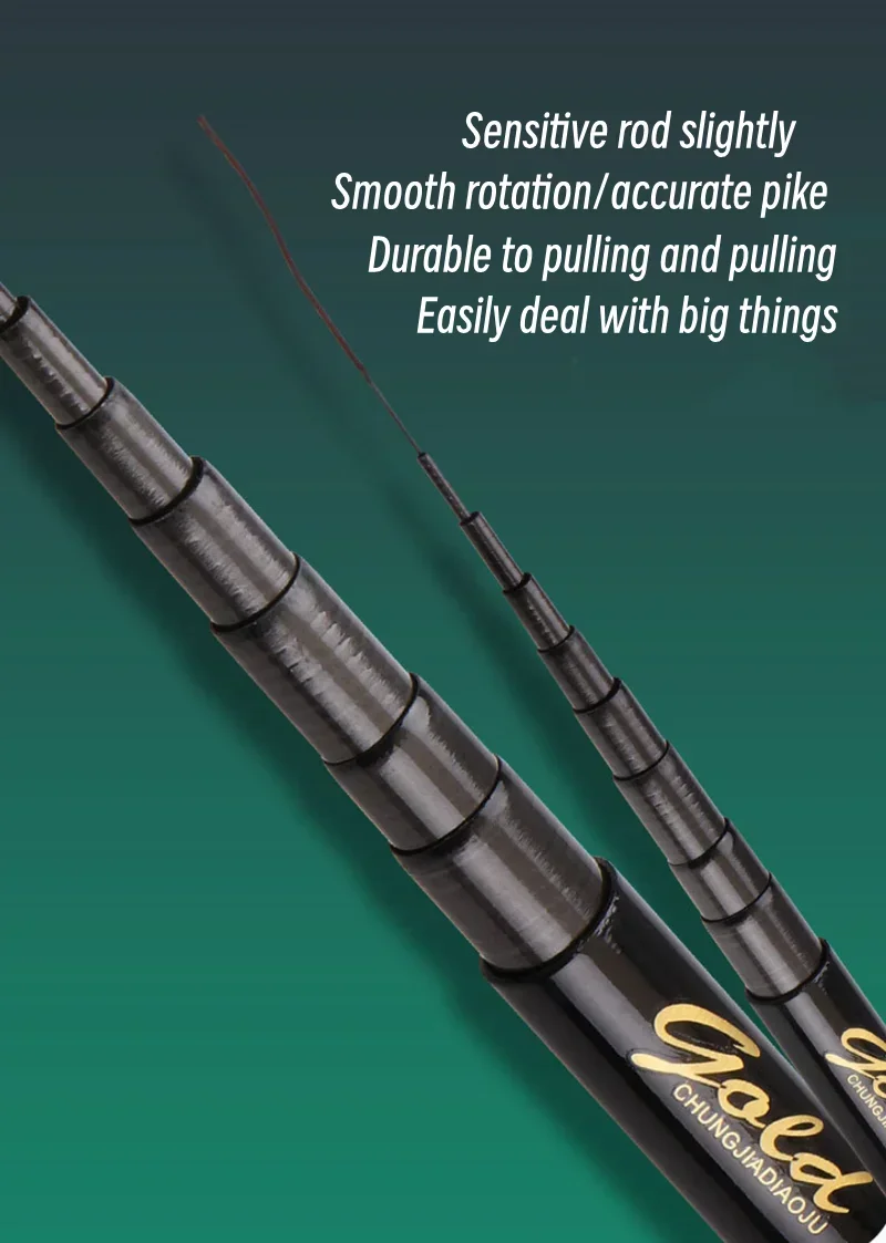 Experimentar precisión y durabilidad con nuestra caña de pescar de alta calidad