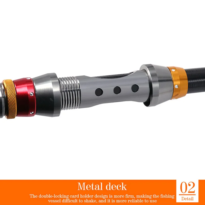 Caña de pescar giratoria DEUKIO de fibra de carbono, caña telescópica de 3M, 2,7 M, 2,4 M, 2,1 M, 1,8 M, aparejos de pesca - imagen 4