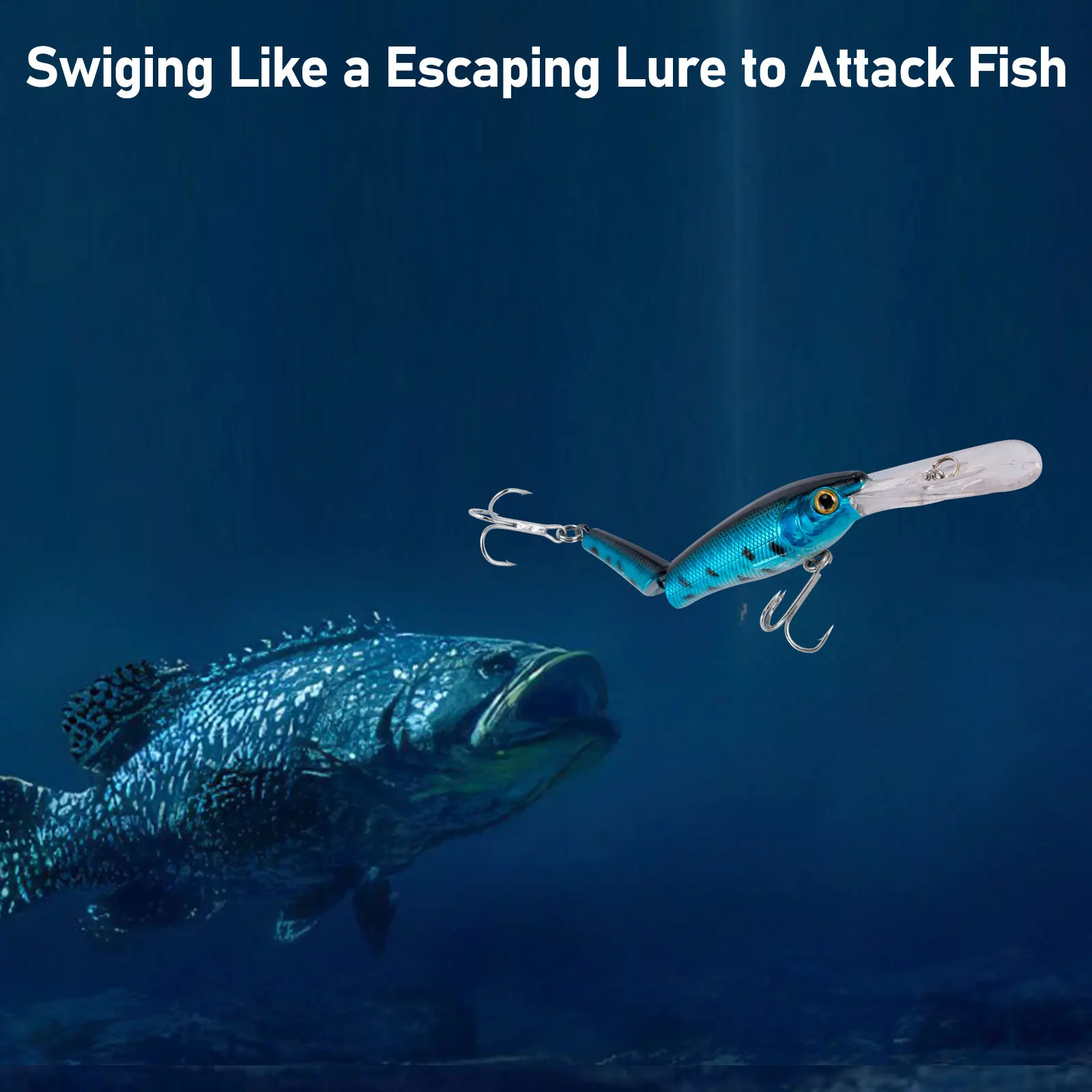 Jerkbait multiarticulado – Swimbait para Lucio y pesca en mar - imagen 2
