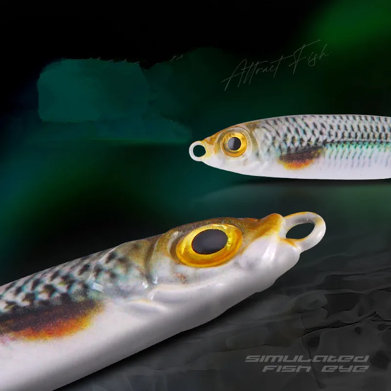 Señuelo de pesca Jigbait, pez de simulación con impresión 3D, 5,7 cm, 19g, plantilla fundida en la orilla, señuelo Artificial sin anzuelo, 1 pieza en oferta - imagen 4