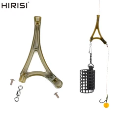 Hirisi Aparejos de Carpa - Sistema anti-enredos y jaula alimentadora
