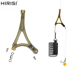 Hirisi-aparejos de pesca de carpa, sistema antienredos para método, jaula alimentadora, aparejos de carpa, curvas laterales, accesorios de pesca giratorios, 10 Uds.
