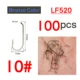 100pcs 520 size 10