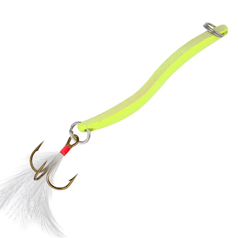 Señuelo luminoso de Metal para pesca de agua salada, 1 unidad, 5g/7g/10g/13g, con cuerpo láser de pluma, cebo de hundimiento, aparejos de pesca de carpa