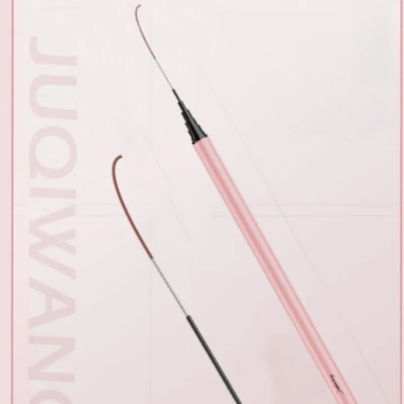 Caña de pescar telescópica ultraligera rosa, Mini caña de pescar de mano de fibra de carbono de 1,5-3 metros, herramienta de pesca portátil para niños - imagen 2