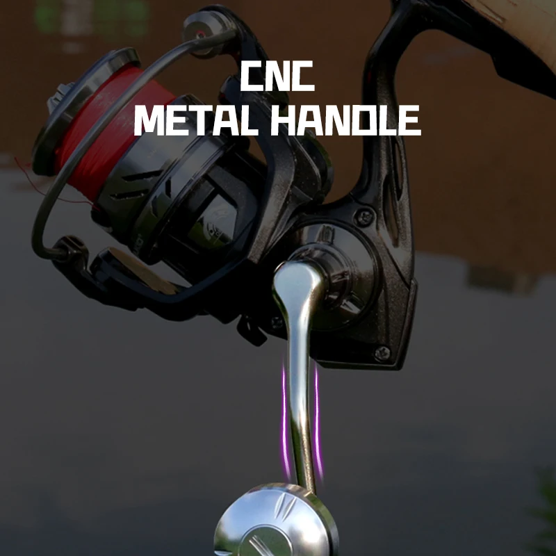 Carretes de Pesca DEUKIO, carrete giratorio con perilla de Metal, arrastre máximo de 15KG, bobinas de agua salada, aparejos de Pesca de carpa para Pesca de mar - imagen 5