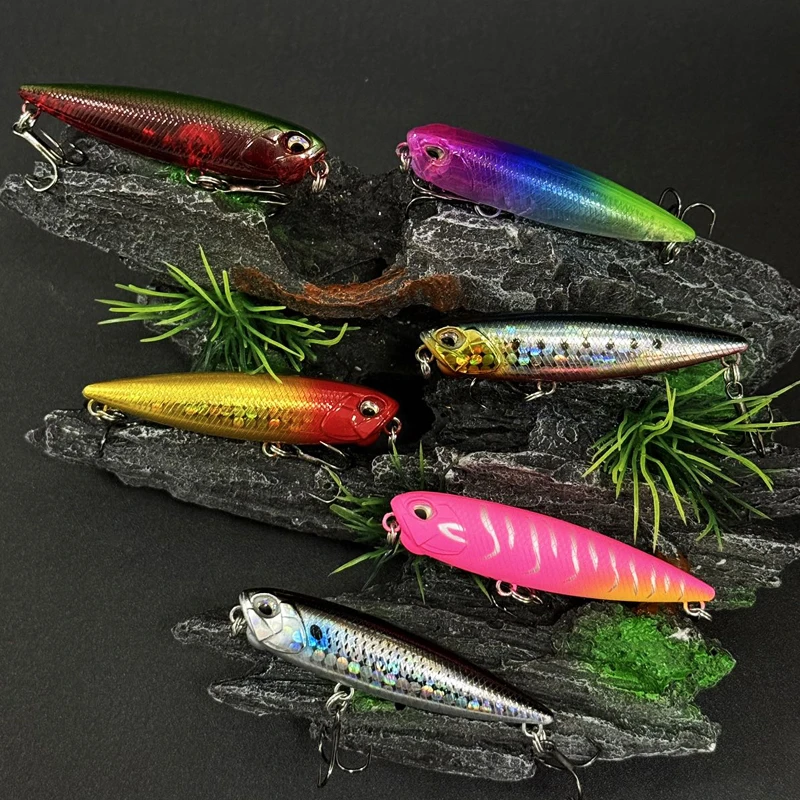 Señuelo de pesca con lápiz realista UV, 65mm, 5,3g, interruptor Artificial, cebo duro flotante, Stickbait, lubina, trucha, carpa, accesorios - imagen 5