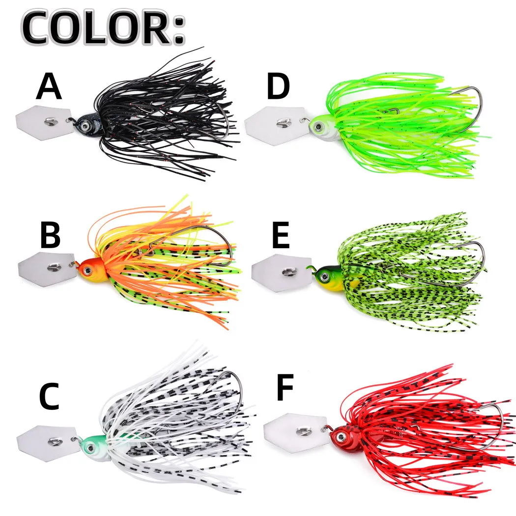 1 unidad de cebo giratorio Chatter de 7G/10G/14G, señuelo de pesca sin malezas, Buzzbait wobbler chatterbait para lubina, pez walleye - imagen 5